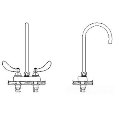 Click here to see Delta 27C4974-R5 Delta 27C4974-R5 CER-TECK 2-Handle Cast Centerset Lavatory Faucet, 6