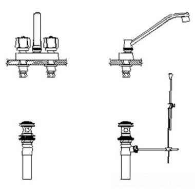 Click here to see Delta 27C5121 Delta 27C5121 CER-TECK 2-Handle Cast Centerset Lavatory Faucet w/ Pop-Up, 8