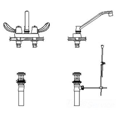Click here to see Delta 27C5152 Delta 27C5152 CER-TECK 2-Handle Cast Centerset Lavatory Faucet w/ Pop-Up, 8