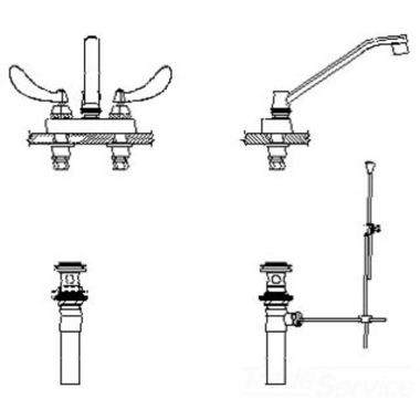 Click here to see Delta 27C5124 Delta 27C5124 CER-TECK 2-Handle Cast Centerset Lavatory Faucet w/ Pop-Up, 8