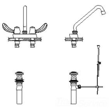 Click here to see Delta 27C5252 Delta 27C5252 CER-TECK 2-Handle Cast Centerset Lavatory Faucet w/ Pop-Up, 8