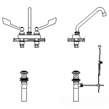 Click here to see Delta 27C5255 Delta 27C5255 CER-TECK 2-Handle Cast Centerset Lavatory Faucet w/ Pop-Up, 8