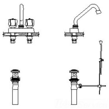 Click here to see Delta 27C5341 Delta 27C5341 CER-TECK 2-Handle Cast Centerset Lavatory Faucet w/ Pop-Up, 6