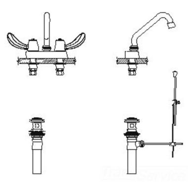 Click here to see Delta 27C5352 Delta 27C5352 CER-TECK 2-Handle Cast Centerset Lavatory Faucet w/ Pop-Up, 6