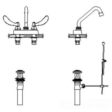 Click here to see Delta 27C5344 Delta 27C5344 CER-TECK 2-Handle Cast Centerset Lavatory Faucet w/ Pop-Up, 6