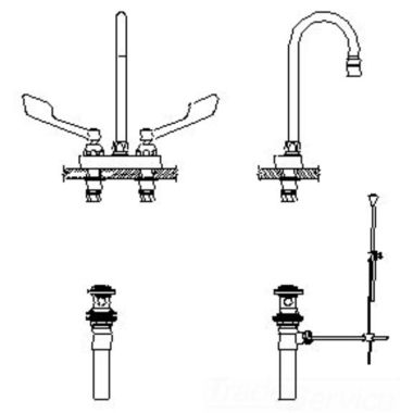 Click here to see Delta 27C5845 Delta 27C5845 CER-TECK 2-Handle Cast Centerset Lavatory Faucet w/ Pop-Up, 4.5