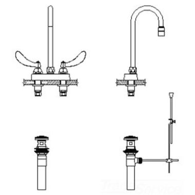 Click here to see Delta 27C5844 Delta 27C5844 CER-TECK 2-Handle Cast Centerset Lavatory Faucet w/ Pop-Up, 4.5