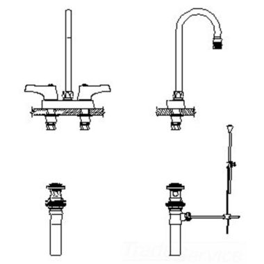 Click here to see Delta 27C5863 Delta 27C5863 CER-TECK 2-Handle Cast Centerset Lavatory Faucet w/ Pop-Up, 4.5
