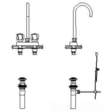 Click here to see Delta 27C5871 Delta 27C5871 CER-TECK 2-Handle Cast Centerset Lavatory Faucet w/ Pop-Up, 4.5