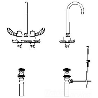 Click here to see Delta 27C5872 Delta 27C5872 CER-TECK 2-Handle Cast Centerset Lavatory Faucet w/ Pop-Up, 4.5