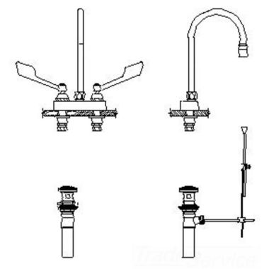 Click here to see Delta 27C5945 Delta 27C5945 CER-TECK 2-Handle Cast Centerset Lavatory Faucet w/ Pop-Up, 6
