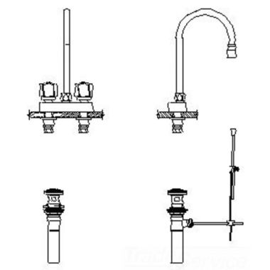 Click here to see Delta 27C5951 Delta 27C5951 CER-TECK 2-Handle Cast Centerset Lavatory Faucet w/ Pop-Up, 6