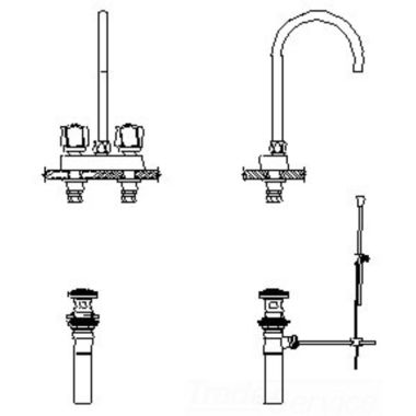 Click here to see Delta 27C5971 Delta 27C5971 CER-TECK 2-Handle Cast Centerset Lavatory Faucet w/ Pop-Up, 6