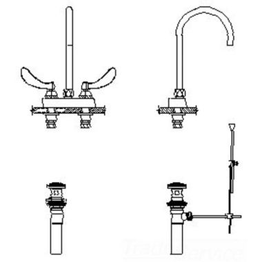 Click here to see Delta 27C5974 Delta 27C5974 CER-TECK 2-Handle Cast Centerset Lavatory Faucet w/ Pop-Up, 6