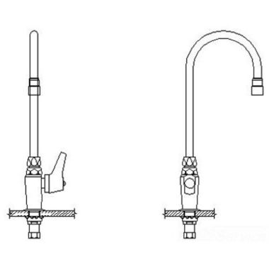 Click here to see Delta 27C643-R5 Delta 27C643-R5 CER-TECK Deckmount Single-Handle Pantry Faucet, 6