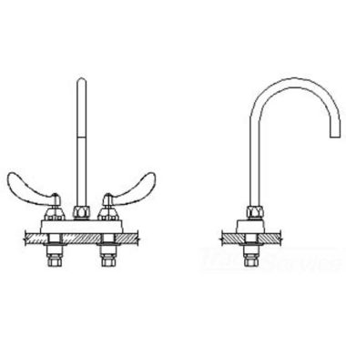Click here to see Delta 27C4974 Delta 27C4974 CER-TECK 2-Handle Cast Centerset Lavatory Faucet, 6