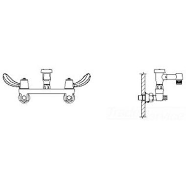 Click here to see Delta 28C2082 Delta 28C2082 CER-TECK Wallmount Service Faucet, 5.5