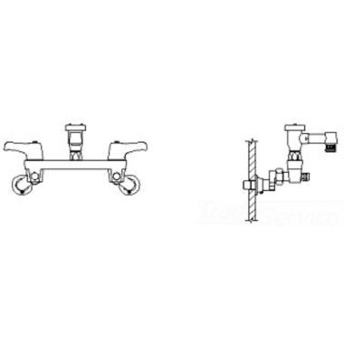 Click here to see Delta 28C2083-AC Delta 28C2083-AC CER-TECK Wallmount Service Faucet, 5.5