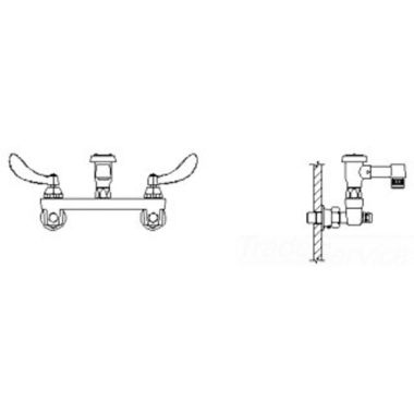 Click here to see Delta 28C2084 Delta 28C2084 CER-TECK Wallmount Service Faucet, 5.5