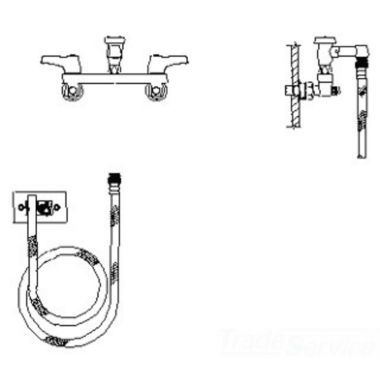 Click here to see Delta 28C2093 Delta 28C2093 CER-TECK Wallmount Service Faucet, 5.5