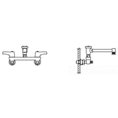 Click here to see Delta 28C2283 Delta 28C2283 CER-TECK Wallmount Service Faucet, Hooded Lever, Body Mounted Vacuum Breaker, Chrome
