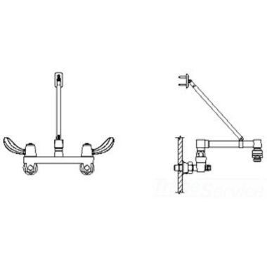 Click here to see Delta 28C2362 Delta 28C2362 CER-TECK Wallmount Service Faucet, 10.5