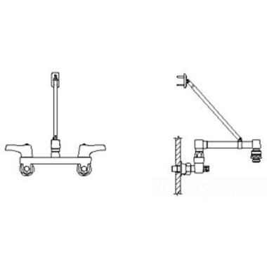 Click here to see Delta 28C2363 Delta 28C2363 CER-TECK Wallmount Service Faucet, 10.5
