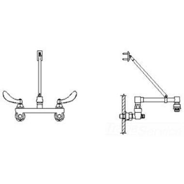 Click here to see Delta 28C2364 Delta 28C2364 CER-TECK Wallmount Service Faucet, 10.5