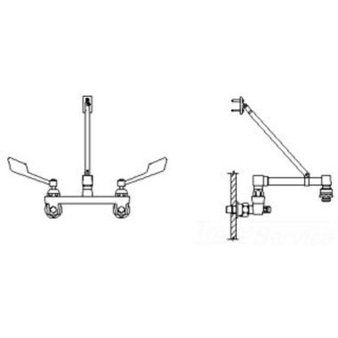 Click here to see Delta 28C2365 Delta 28C2365 CER-TECK Wallmount Service Faucet, 10.5