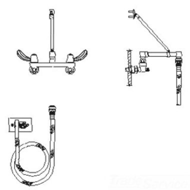 Click here to see Delta 28C2372 Delta 28C2372 CER-TECK Wallmount Service Faucet, 10.5