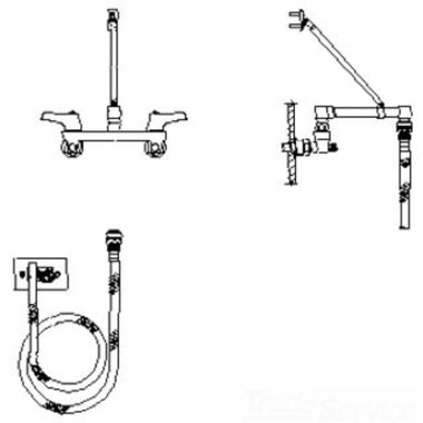 Click here to see Delta 28C2373 Delta 28C2373 CER-TECK Wallmount Service Faucet, 10.5