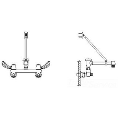 Click here to see Delta 28C2382 Delta 28C2382 CER-TECK Wallmount Service Faucet, 10.5