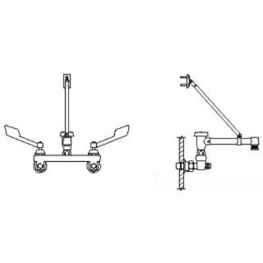 Click here to see Delta 28C2385 Delta 28C2385 CER-TECK Wallmount Service Faucet, 10.5