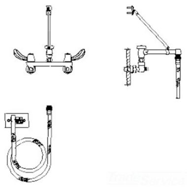Click here to see Delta 28C2392 Delta 28C2392 CER-TECK Wallmount Service Faucet, 10.5