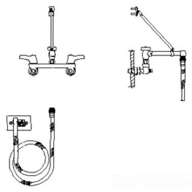 Click here to see Delta 28C2393 Delta 28C2393 CER-TECK Wallmount Service Faucet, 10.5