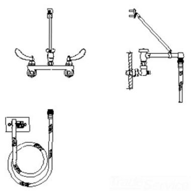 Click here to see Delta 28C2394 Delta 28C2394 CER-TECK Wallmount Service Faucet, 10.5