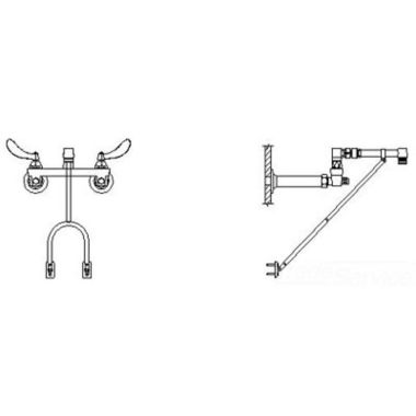 Click here to see Delta 28C2914 Delta 28C2914 CER-TECK Wallmount Service Faucet, 10.5