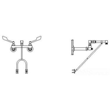 Click here to see Delta 28C2915 Delta 28C2915 CER-TECK Wallmount Service Faucet, 10.5