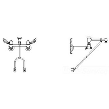 Click here to see Delta 28C2982 Delta 28C2982 CER-TECK Wallmount Service Faucet, Hooded Blade, Body Mounted Vacuum Breaker, Chrome