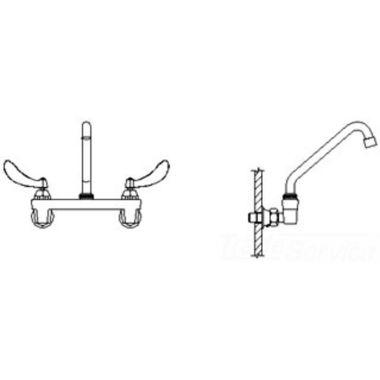 Click here to see Delta 28C4234 Delta 28C4234 CER-TECK Wallmount Service Faucet, 8