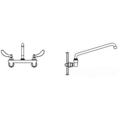 Click here to see Delta 28C4244-S8 Delta 28C4244-S8 CER-TECK Wallmount Service Faucet, 14