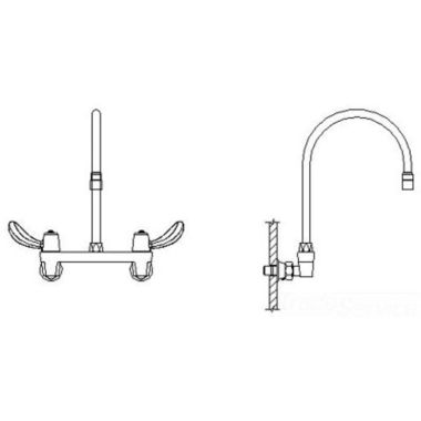 Click here to see Delta 28C4932-R7 Delta 28C4932-R7 CER-TECK Wallmount Service Faucet, 9