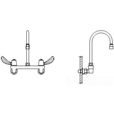 Click here to see Delta 28C4942 Delta 28C4942 CER-TECK Wallmount Service Faucet, 6