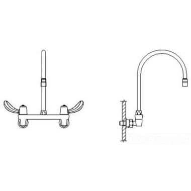 Click here to see Delta 28C4942-R7 Delta 28C4942-R7 CER-TECK Wallmount Service Faucet, 9