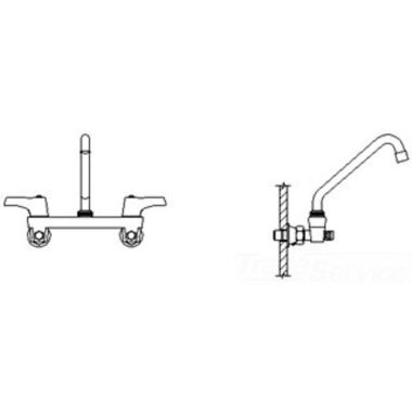 Click here to see Delta 28C6233 Delta 28C6233 CER-TECK Wallmount Service Faucet, 8