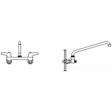 Click here to see Delta 28C6243-S8 Delta 28C6243-S8 CER-TECK Wallmount Service Faucet, 14