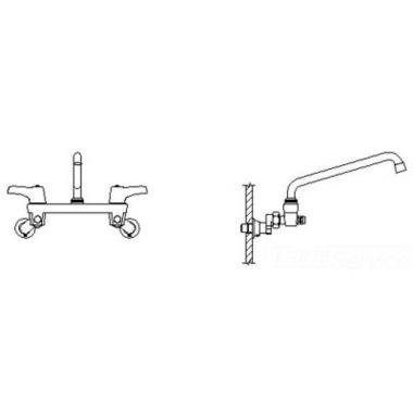 Click here to see Delta 28C6433-AC Delta 28C6433-AC CER-TECK Wallmount Service Faucet, 11