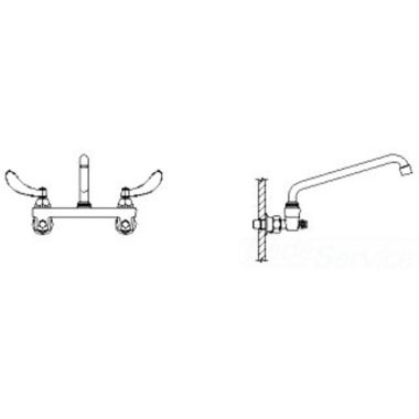 Click here to see Delta 28C6444 Delta 28C6444 CER-TECK Wallmount Service Faucet, 11