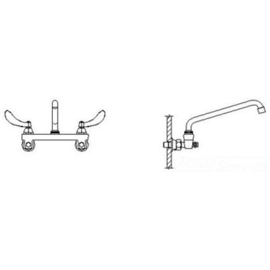 Click here to see Delta 28C6454 Delta 28C6454 CER-TECK Wallmount Service Faucet, 11