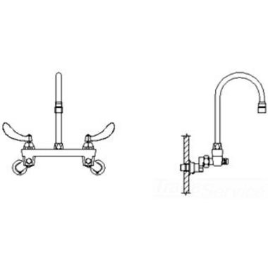 Click here to see Delta 28C6934-AC Delta 28C6934-AC CER-TECK Wallmount Service Faucet, 6